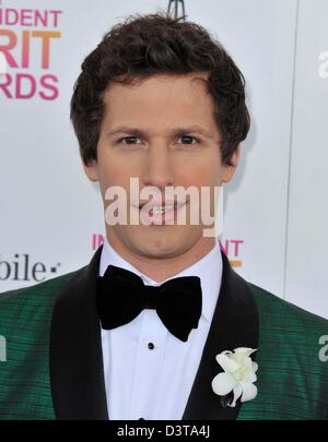 Santa Monica, Californie, USA. Feb 23, 2013. Andy Samberg participant à la Film Independent Spirit Awards 2013 qui a eu lieu à la plage de Santa Monica Santa Monica, Californie le 23 février 2013. 2013.............8 Crédit(Droit : Credit : Roger Harvey/Globe Photos/ZUMAPRESS.com/Alamy Live News) Banque D'Images