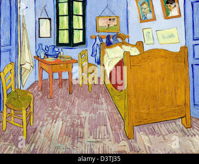 Vincent van Gogh, la chambre de Van Gogh à Arles 1889 Huile sur toile. Musée d'Orsay, Paris Banque D'Images