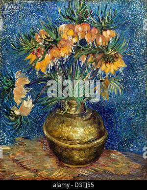Vincent van Gogh, Imperial Fritillaries dans un vase de cuivre 1887 Huile sur toile. Musée d'Orsay, Paris Banque D'Images