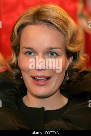 Crwonprincess Mathilde de Belgique en photo lors d'une réception du Sénat de Belgique le 175e anniversaire de la monarchie en Belgique à Bruxelles, Belgique, 15 novembre 2006. Photo : Nieboer (Pays-Bas) Banque D'Images