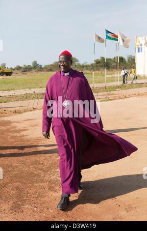 BOR, au Soudan du Sud, 19 Novembre 2012 : l'Archevêque Daniel Deng, de l'Église épiscopale du Soudan. Banque D'Images