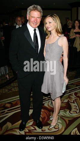 L'actrice américaine Calista Flockhart et US-l'acteur américain Harrison Ford sont représentés à la 18e producteur Guild of America Awards (PGA) à l'hôtel Century Plaza à Los Angeles, USA, 20 janvier 2007. Photo : Hubert Boesl Banque D'Images