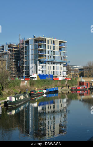 La construction de l'appartement d'art et d'essai de développement, King's Cross, Londres, UK Banque D'Images