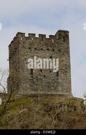 Plage de Prestatyn, un château du 13ème siècle du Welsh Princes et berceau de Llywelyn Fawr - Llywelyn le Grand Banque D'Images
