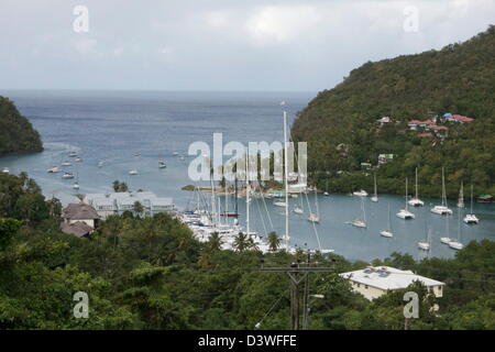 La baie de Marigot Saint Martin Caraïbes Banque D'Images