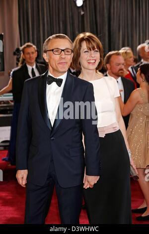 24 février 2013 - Los Angeles, Californie, USA - Christoph Waltz et épouse Judith HOLSTE.85e Academy Awards / Oscars.Dolby Theatre.Hollywood, CA.24 février 2013.(Image Crédit : © Roger Harvey/Photos/ZUMAPRESS.com) Globe Banque D'Images