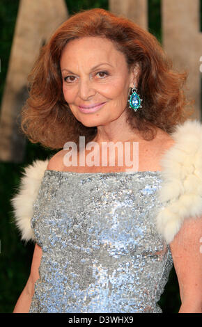 DIANE VON FURSTENBERG 2013 VANITY FAIR OSCAR PARTY SUNSET TOWER LOS ANGELES CALIFORNIA USA 24 Février 2013 Banque D'Images