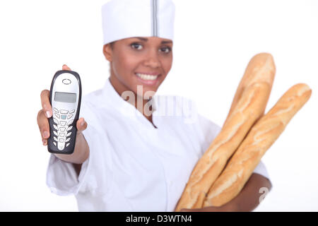 Portrait of a female Baker Banque D'Images