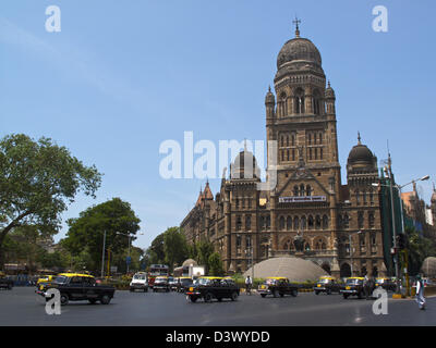 Bombay Municipal Corporation siège près de la Gare Chhatrapati Shivaji de Mumbai, Inde Banque D'Images