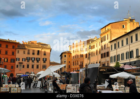 La place Navone,à la fin de l'automne, soleil, Rome, Italie. Banque D'Images