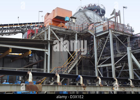 Crusher en opération à First Quantum's Kansanshi Mining Banque D'Images