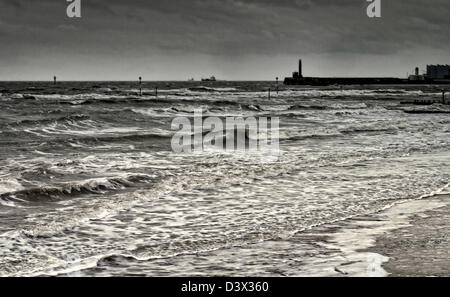 Une mer sur plage de Margate Thanet Kent Banque D'Images