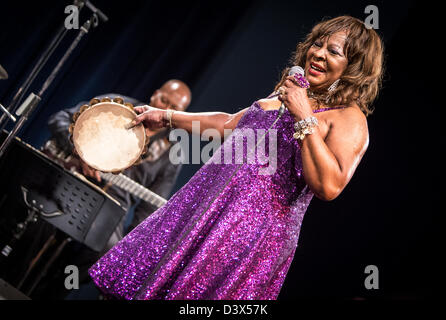 23 février 2013 - Martha Reeves & The Vandellas effectue au Blue Note, Milan, Italie Banque D'Images