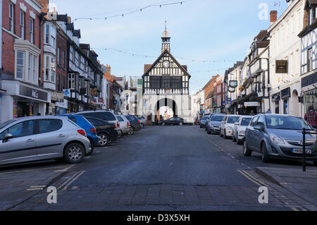 Bridgnorth Town Centre, Royaume-Uni dec 2012 - l'immeuble dans le centre est la ville de ville historique Banque D'Images