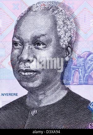Julius Nyerere (1922-1999) sur 1000 Shilingi Billet de 2006 à partir de la Tanzanie. Premier Président de la Tanzanie au cours de 1961-1985. Banque D'Images