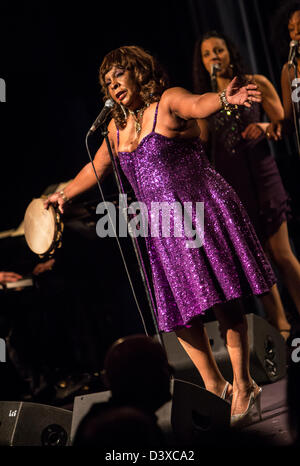 23 février 2013 - Martha Reeves & The Vandellas effectue au Blue Note, Milan, Italie Banque D'Images