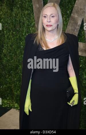 Los Angeles, USA. 24 février 2013. NewsUS l'actrice Faye Dunaway arrive pour le Vanity Fair Oscar Party Tour au coucher du soleil à West Hollywood, Los Angeles, USA, 24 février 2013. Photo : Hubert Boesl/dpa/Alamy Live News Banque D'Images