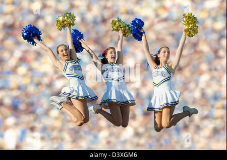 Caucasian cheerleaders in Banque D'Images