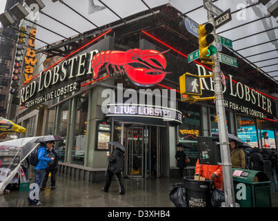 Un homard rouge restaurant à Times Square à New York Banque D'Images