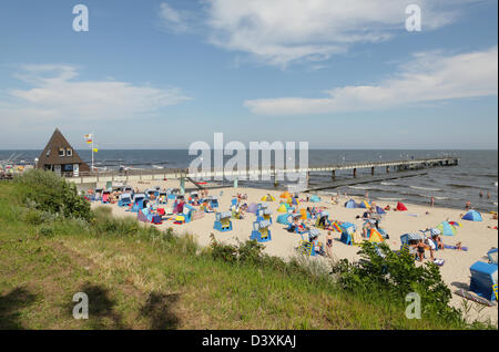 Zempin, Allemagne, panorama de la plage Banque D'Images