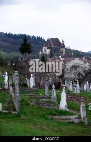 Biertan, Roumanie, les canons de l'église et le cimetière fortifié de l'UNESCO Banque D'Images