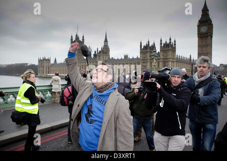 Au cours de la Hugh Fearnley-Whittingstall Marine Conservation Society mars pour souligner la nécessité de zones marines protégées. Westminster. Londres. United Kingdom. Banque D'Images