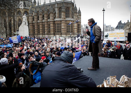 Au cours de la Hugh Fearnley-Whittingstall Marine Conservation Society mars pour souligner la nécessité de zones marines protégées. Westminster. Londres. United Kingdom. Banque D'Images