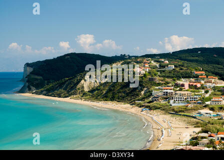 Plage de San Stefano, nord ouest de Corfou, îles Ioniennes, Grèce. Banque D'Images