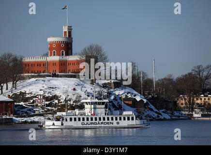 Kastellholmen est sur une petite île près du centre de Stockholm Suède Banque D'Images