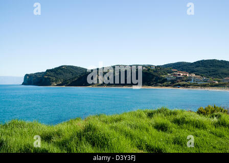 Plage de San Stefano, nord ouest de Corfou, îles Ioniennes, Grèce. Banque D'Images