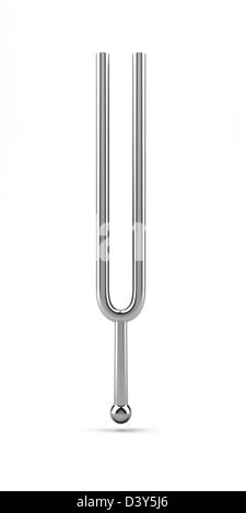 Illustration 3d de la musique diapason isolé sur fond blanc Banque D'Images