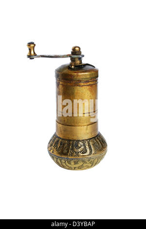 Cuisine équipée handmill pour le poivre isolated on white Banque D'Images