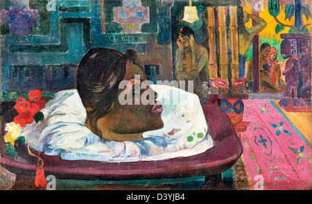 Arii Matamoe Paul Gauguin, Le Royal (Fin) 1892 Huile sur toile grossière. Le J. Paul Getty Museum Banque D'Images