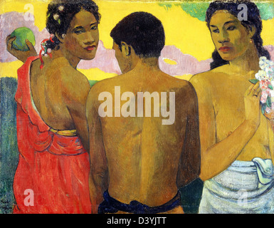 Paul Gauguin, trois tahitiens 1899 Huile sur toile. National Gallery of Scotland, Édimbourg Banque D'Images