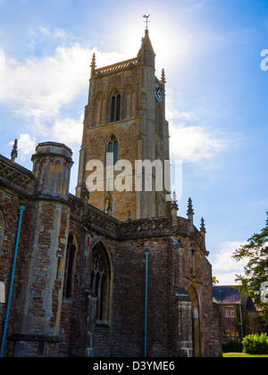 L'église de St Andrew dans le village de Cheddar, Somerset, Angleterre. Banque D'Images