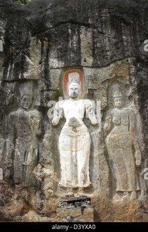 Rock Chiffres à Buduruwagala, Sri Lanka Banque D'Images