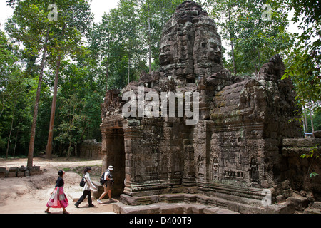 La porte d'entrée. Ta Som temple. Angkor. Cambodge Banque D'Images