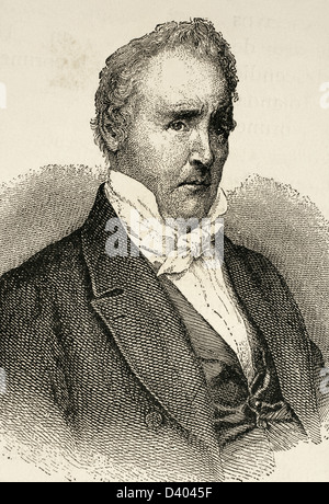 James Buchanan (1791-1868). Homme politique américain. 15e président des États-Unis (1857-1861). La gravure. Banque D'Images