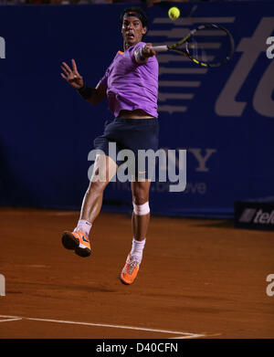 Acapulco, Mexique. 27 février 2013. Tennis Open du Mexique 2013, Rafael Nadal d'Espagne frappe un coup droit contre Martin Alund de l'Argentine. Credit : Mauricio Paiz / Alamy Live News Banque D'Images