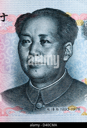 Portrait de Mao Zedong à partir de 10 yuans, billets de Chine, 2005 Banque D'Images