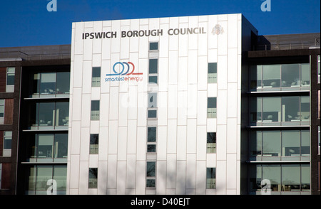 Bâtiment du siège administratif pour Borough Council, Ipswich, Suffolk, Angleterre Banque D'Images