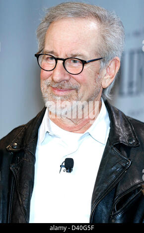 Pasadena, Los Angeles, USA. 27 février 2013. Réalisateur Steven Spielberg assiste à la célébration du 20e anniversaire de la Shoah Foundation's 'Schindler's List' à l'École de Chandler le 27 février 2013 à Pasadena, Californie, 27 février 2013/Alamy Live News Banque D'Images