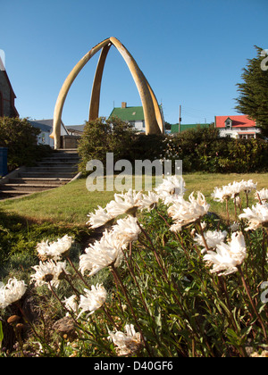 La Cathédrale Christ Church sur Ross Road dans les îles est caractérisé par son passage de l'os de baleine Banque D'Images