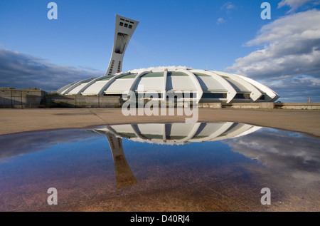 Stade olympique de Montréal ville de flocon d'été du Canada Banque D'Images