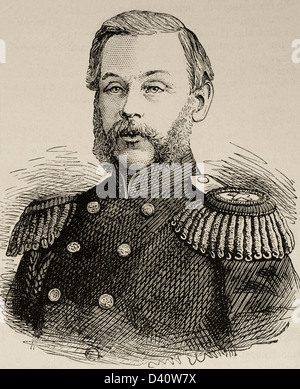 Dmitry Milyutin (1816-1912). Le Maréchal russe et ministre de la guerre. La gravure à l'espagnol et l'American Illustration, 1877. Banque D'Images