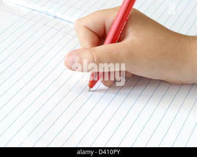 écrit de la main Banque D'Images