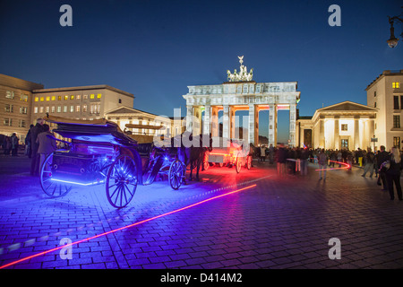 Fête des Lumières, Place de Paris, Porte de Brandebourg, Berlin Banque D'Images