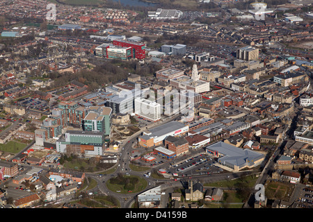 Vue aérienne de Barnsley, dans le Yorkshire du Sud Banque D'Images