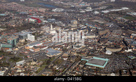 Vue aérienne de Barnsley, dans le Yorkshire du Sud Banque D'Images