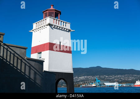 Brockton Point Lighthouse dans Stanley Park, Vancouver Banque D'Images